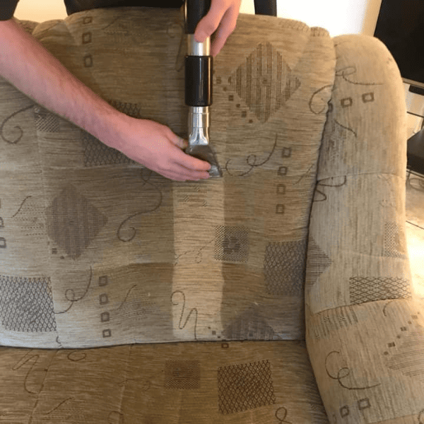 Upholstery cleaning before and after results